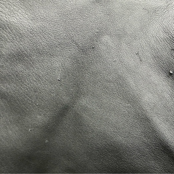 All Saints Orten Black Leather Bomber Jacket - Picture 6 of 7